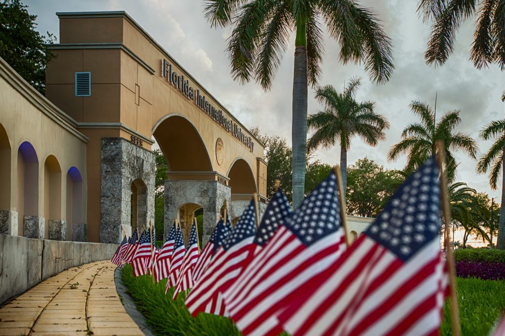 USA flags at FIU